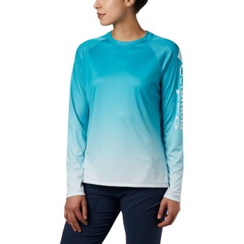 Columbia Sweater Dames, PFG Super Tidal Long Sleeve Blauw, 61NCHMRXO